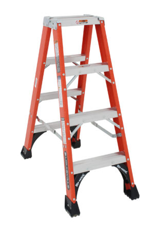 LOUISVILLE LADDER 4-FOOT FIBERGLASS STEP LADDER, TYPE IAA, 375-POUND LOAD CAPACITY, FM1404HD