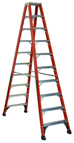 LOUISVILLE LADDER 10-FOOT FIBERGLASS STEP LADDER, TYPE IAA, 375-POUND LOAD CAPACITY, FM1410HD
