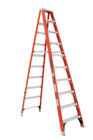 LOUISVILLE LADDER 10-FOOT FIBERGLASS STEP LADDER, TYPE IAA, 375-POUND LOAD CAPACITY, FS1310HD