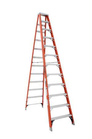 LOUISVILLE LADDER 12-FOOT FIBERGLASS STEP LADDER, TYPE IAA, 375-POUND LOAD CAPACITY, FS1312HD