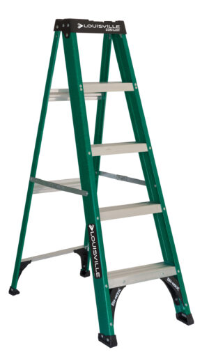 LOUISVILLE LADDER 5-FOOT FIBERGLASS STEP LADDER, TYPE II, 225-POUND LOAD CAPACITY, FS4005
