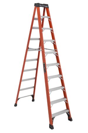 LOUISVILLE LADDER 10-FOOT FIBERGLASS STEP LADDER, TYPE IAA, 375-POUND LOAD CAPACITY, FS1410HD