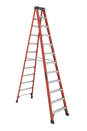 LOUISVILLE LADDER 12-FOOT FIBERGLASS STEP LADDER, TYPE IAA, 375-POUND LOAD CAPACITY, FS1412HD